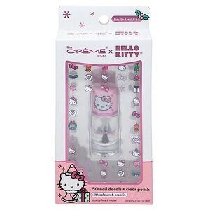 NWT The Crème Shop Sanrio Hello Kitty Limited Edition Nail Decal & Polish Set